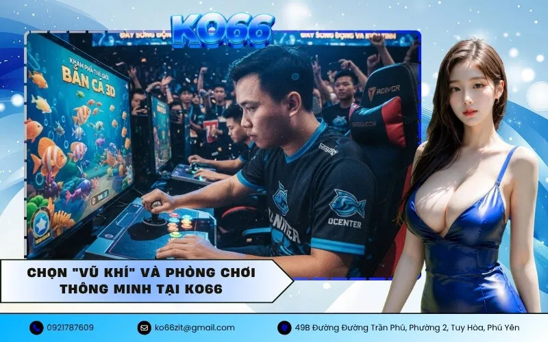Chọn vũ khí và phòng chơi thông minh tại KO66